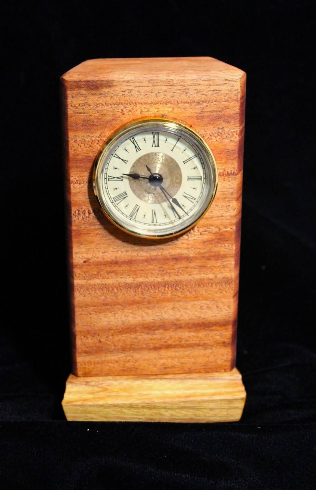 African Mahogany Clock #11