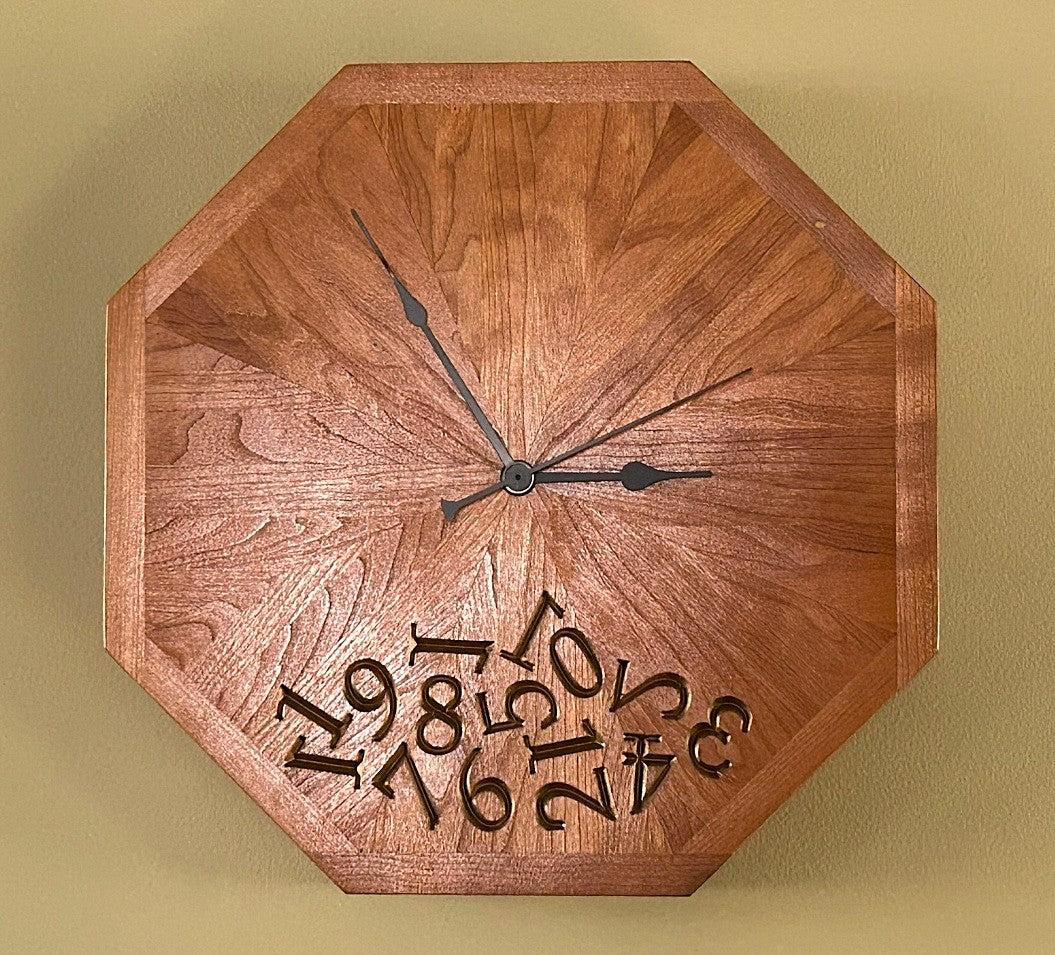 Artsy Octagonal Clock #4