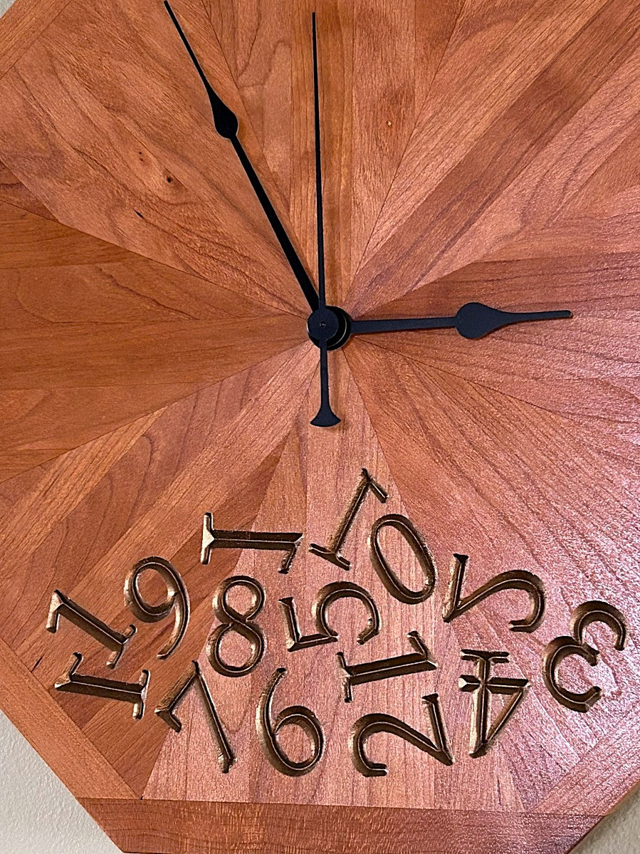 Artsy Octagonal Clock #4
