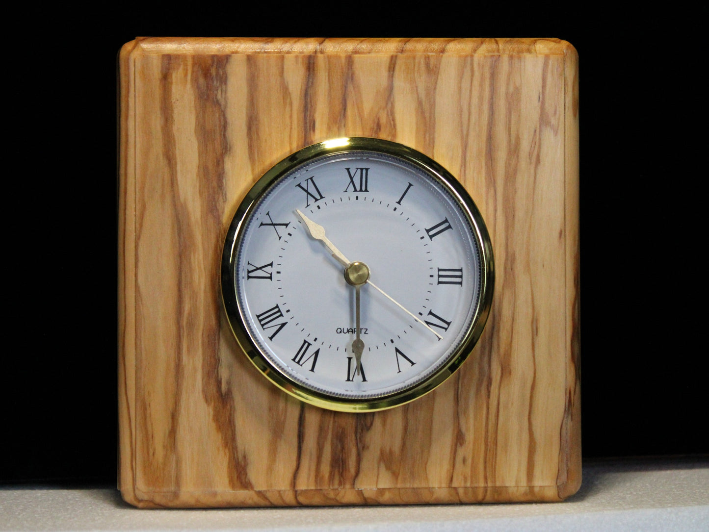 Olive Wood Clock #11