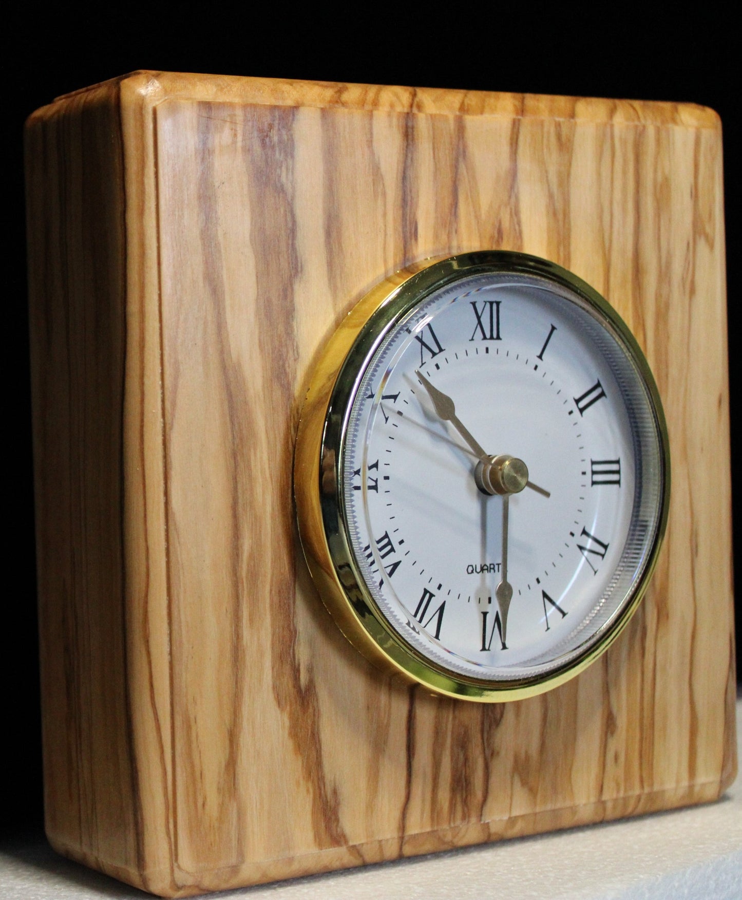 Olive Wood Clock #11