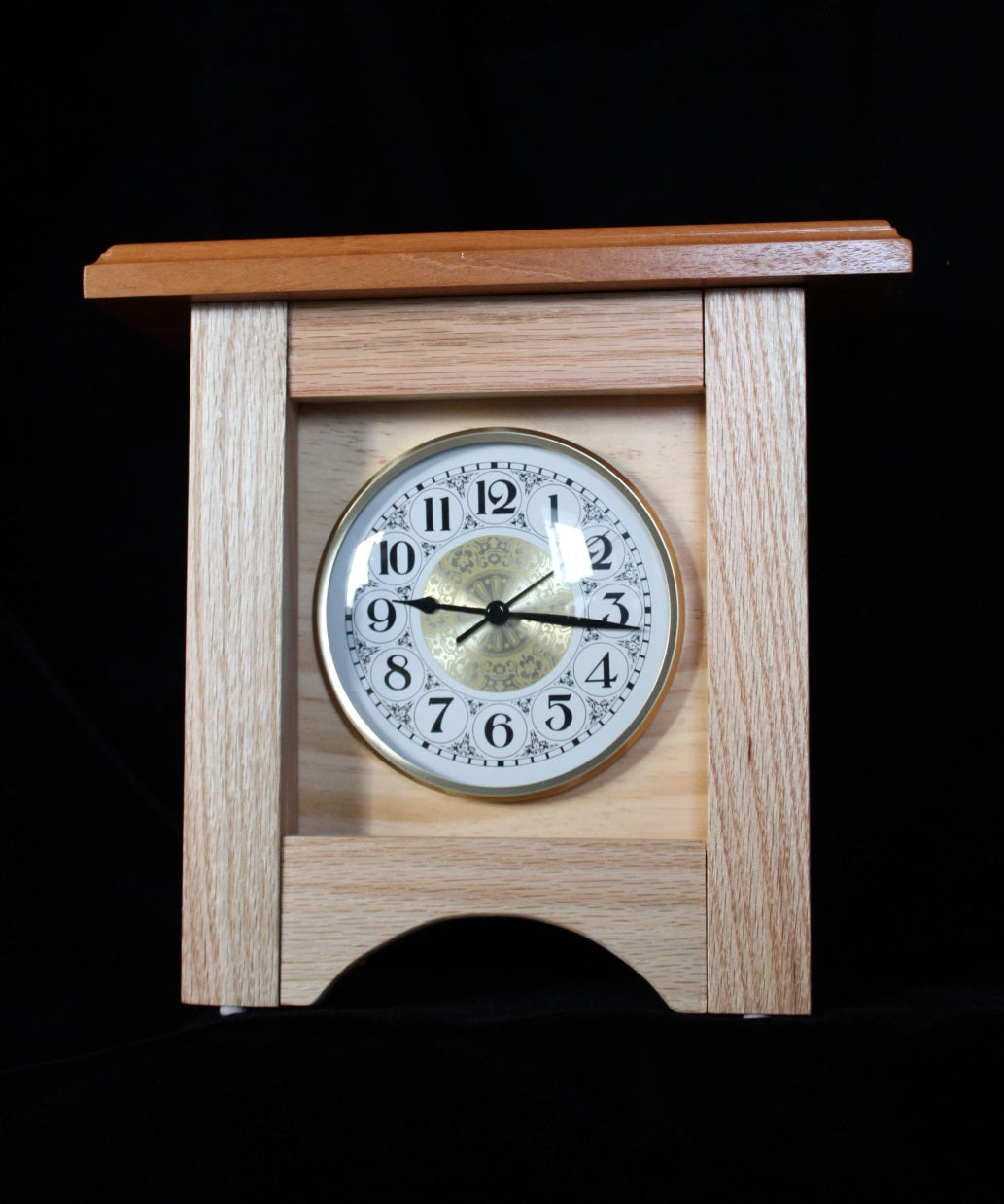 Simple Oak and African Mahogany Clock