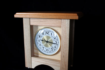 Simple Oak and African Mahogany Clock