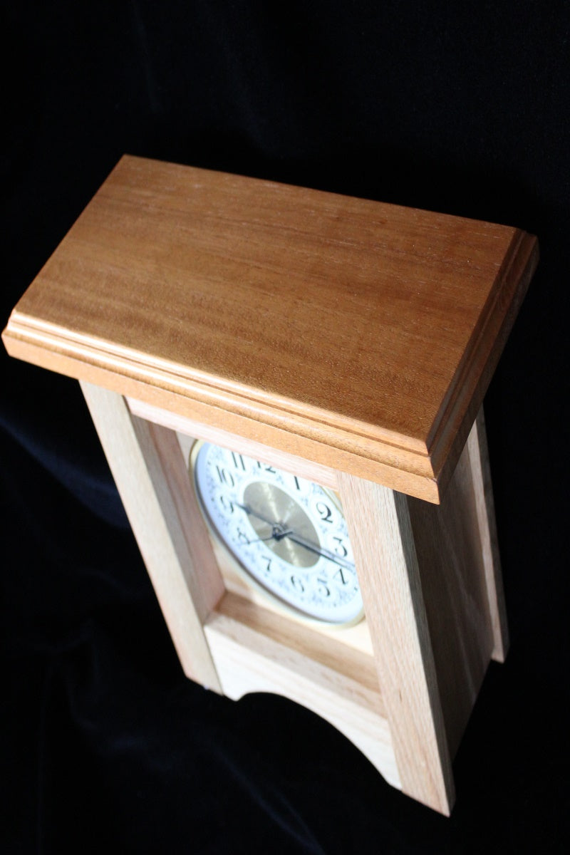 Simple Oak and African Mahogany Clock