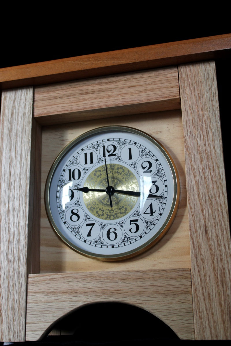 Simple Oak and African Mahogany Clock