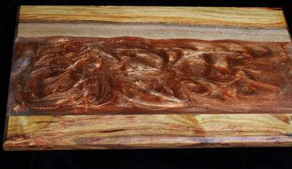 Canary Wood/Resin Serving Tray