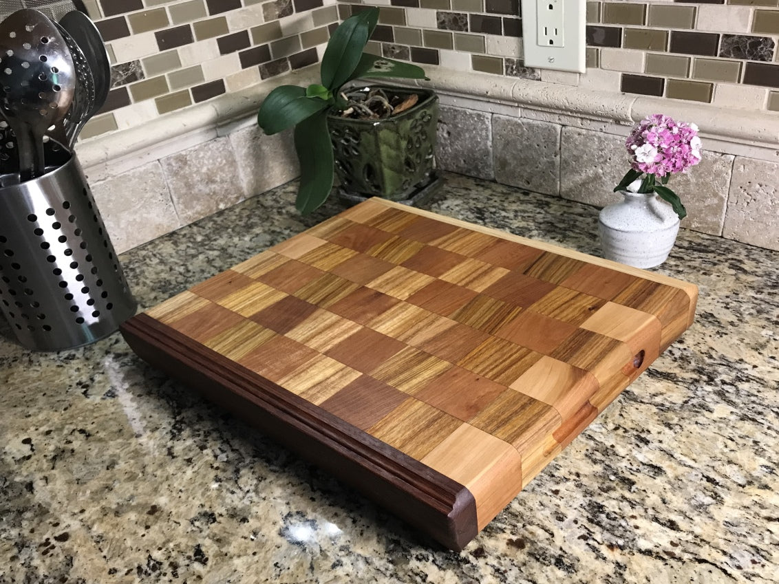 Cherry and Canary Wood Cutting Board