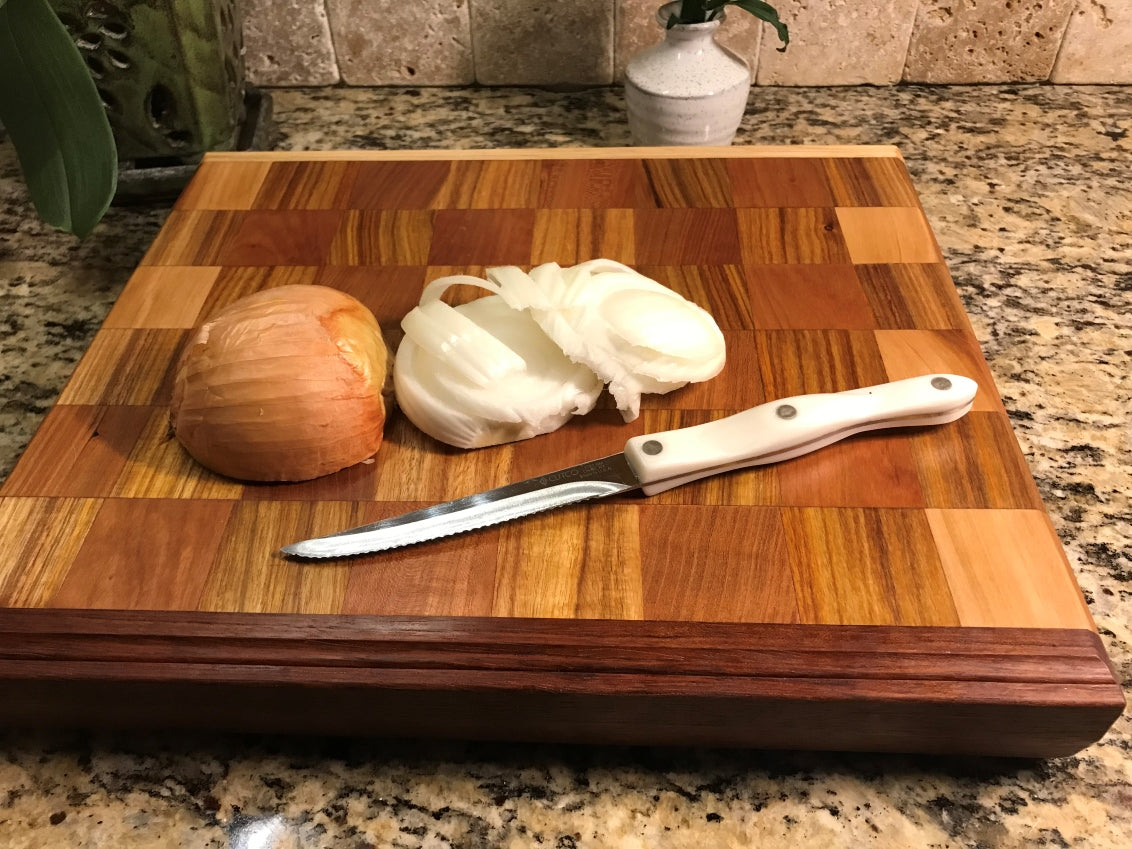 Cherry and Canary Wood Cutting Board