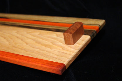 Serving Tray with Four Woods