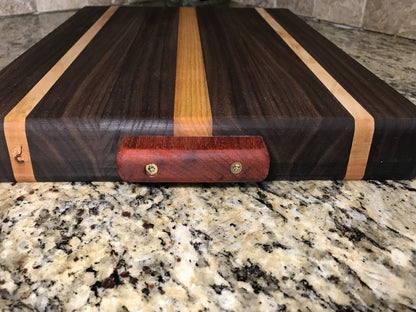 Sleek Walnut & Beech Wood Cutting Board