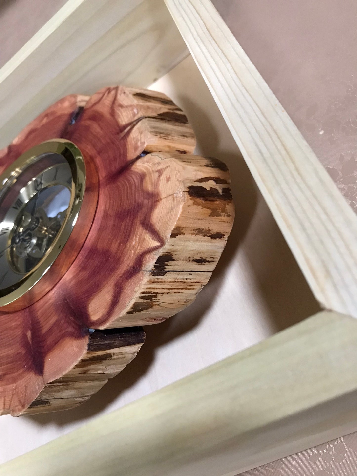 Cedar Tree Trunk Slice Clock