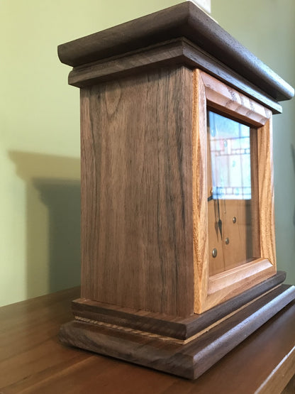 Walnut, Cherry & Locust Mantle Clock