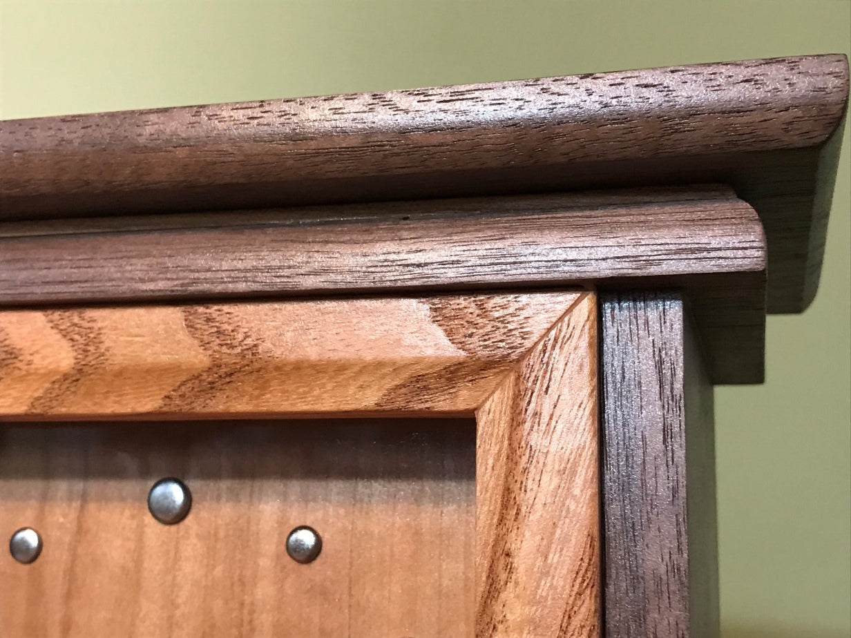 Walnut, Cherry & Locust Mantle Clock