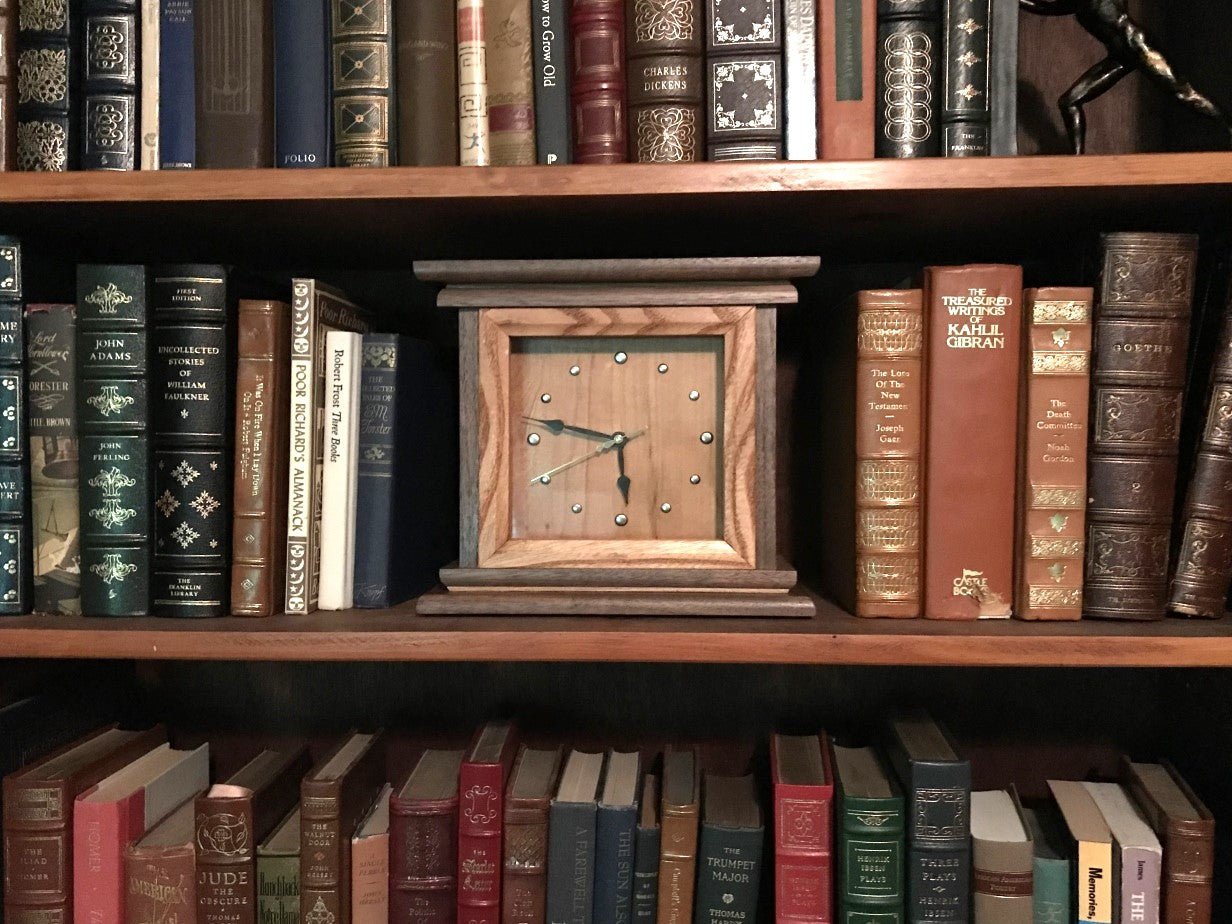 Walnut, Cherry & Locust Mantle Clock