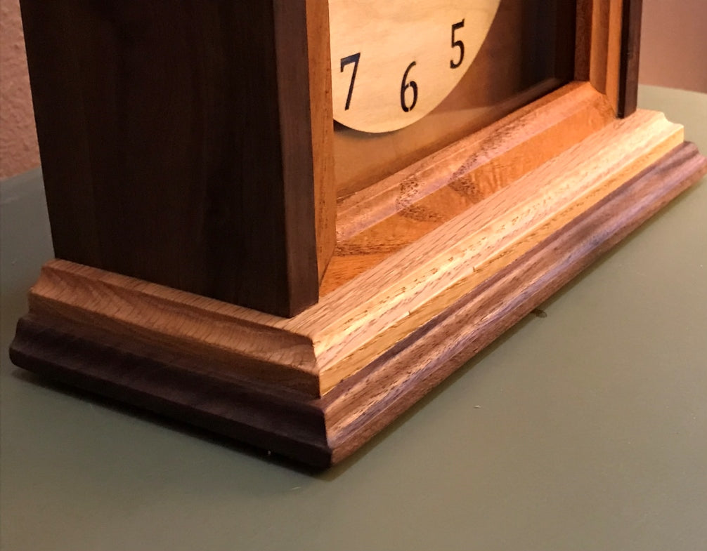 Walnut, Cherry & Locust Mantle Clock