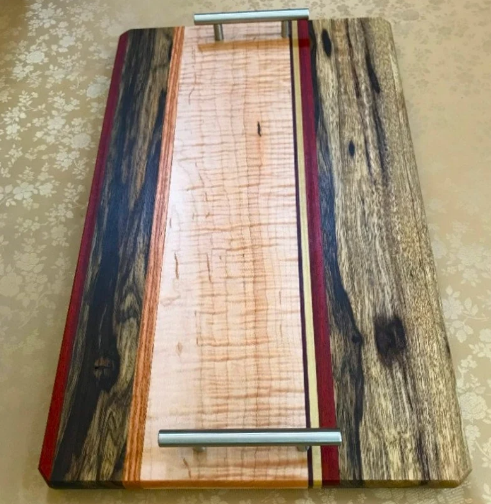 Limba and Padauk Serving Tray--Version #3